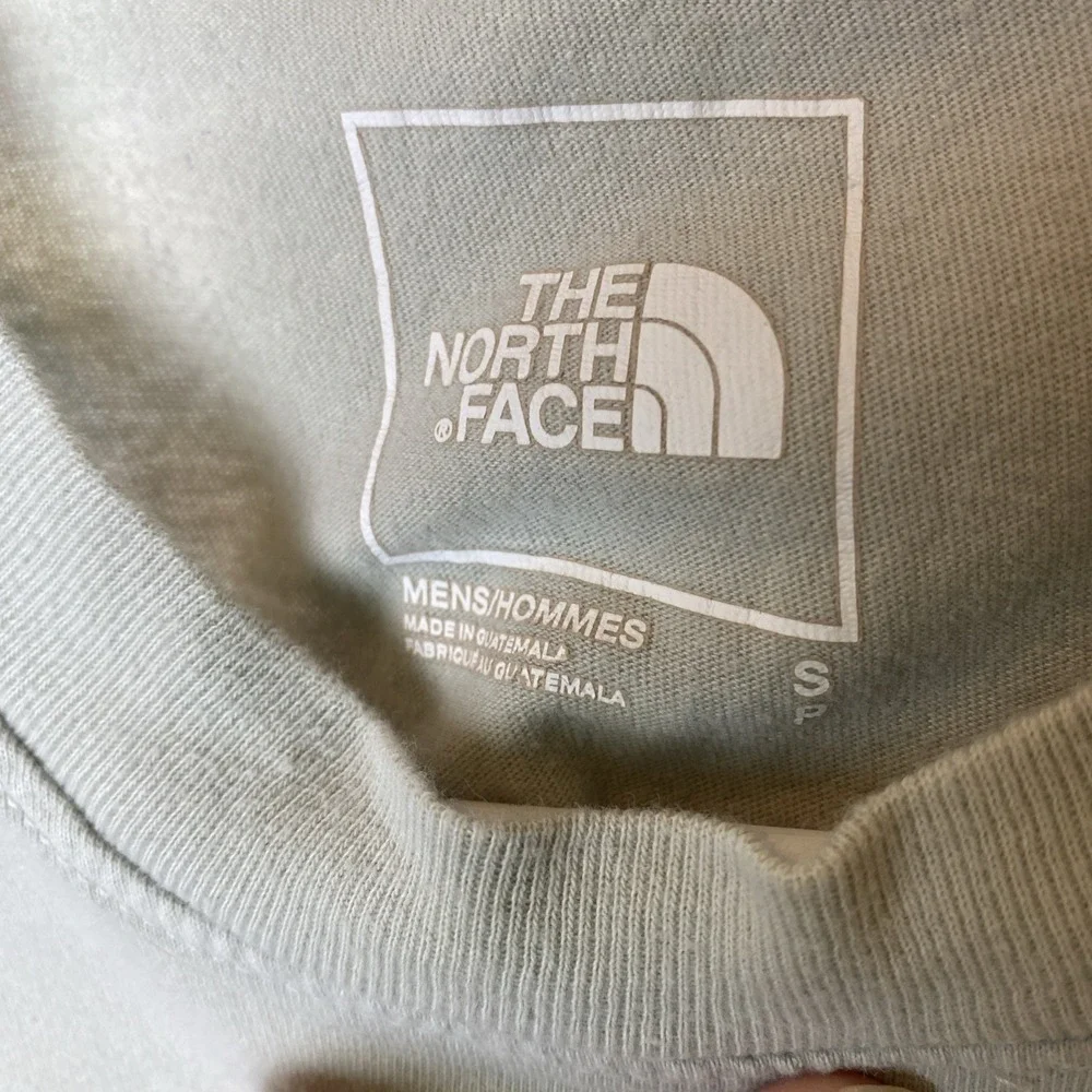 The North Face Shirt Mens Small Tan Camping Camper Short Sleeve Crew Neck Cotton